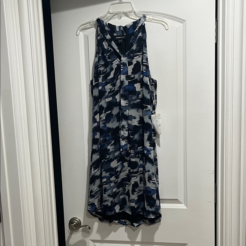 Fifteen Twenty Blue and Gray Dress